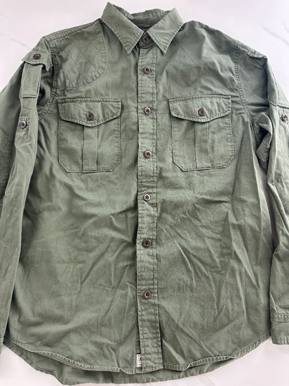 Denim & Supply Ralph Lauren Military Utility Overshirt Olive Green Large